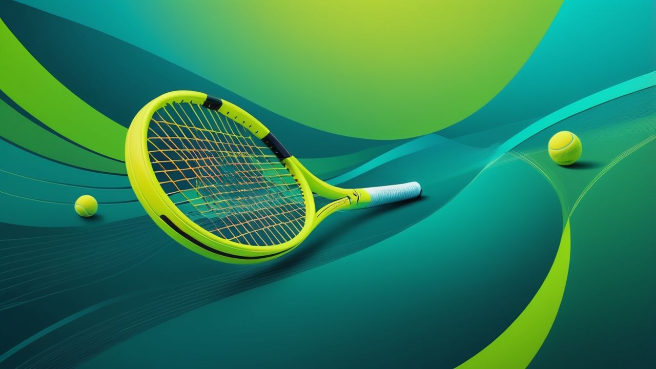 1280x720 tennis inspired abstract wallpaper neon racket
