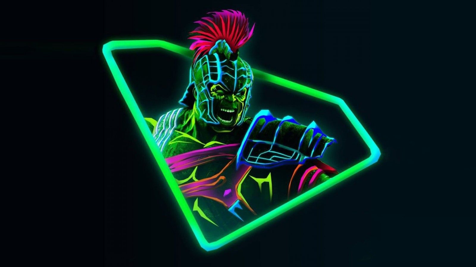 1600x900 Marvel Aesthetic Avengers Hulk Neon HD Neon Wallpaper