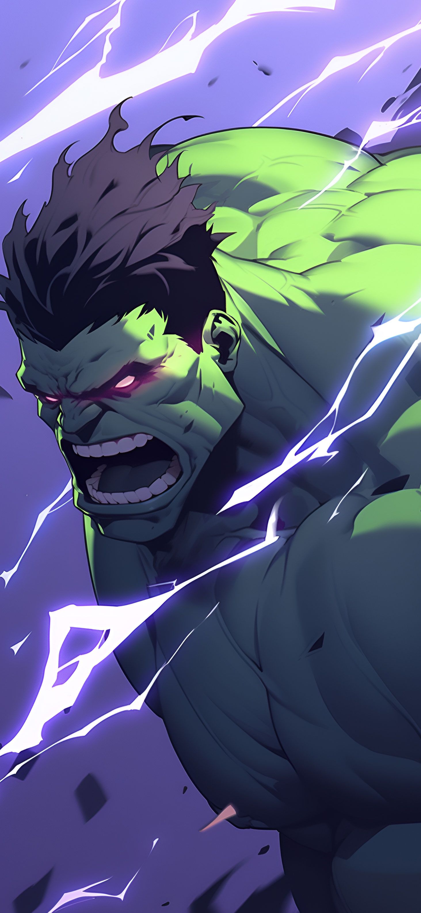 1463x3171 Marvel Angry Hulk Purple Wallpaper Wallpaper for iPhone