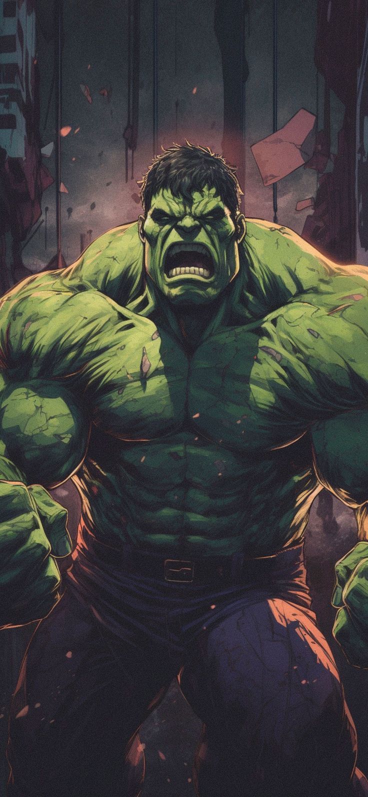 736x1592 Hulk Rage Aesthetic Wallpaper