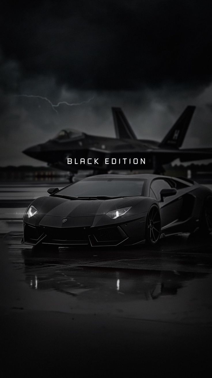 736x1308 Wallpaper car, sports car, plane, black, inscription, words, Cars 4K by Golovatin Ivan. Download wallpaper car, sports car, plane, black, inscription, words for free