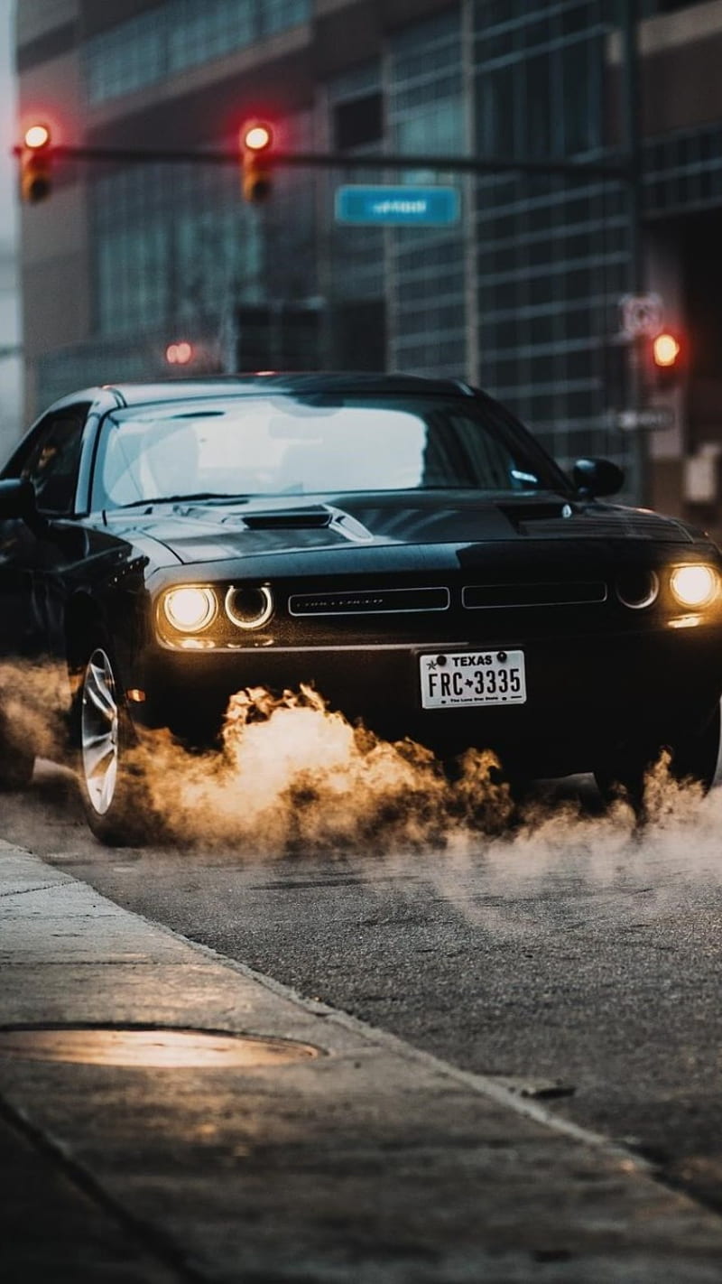 800x1422 Muscle Car, black car, carros, dodge, HD phone wallpaper
