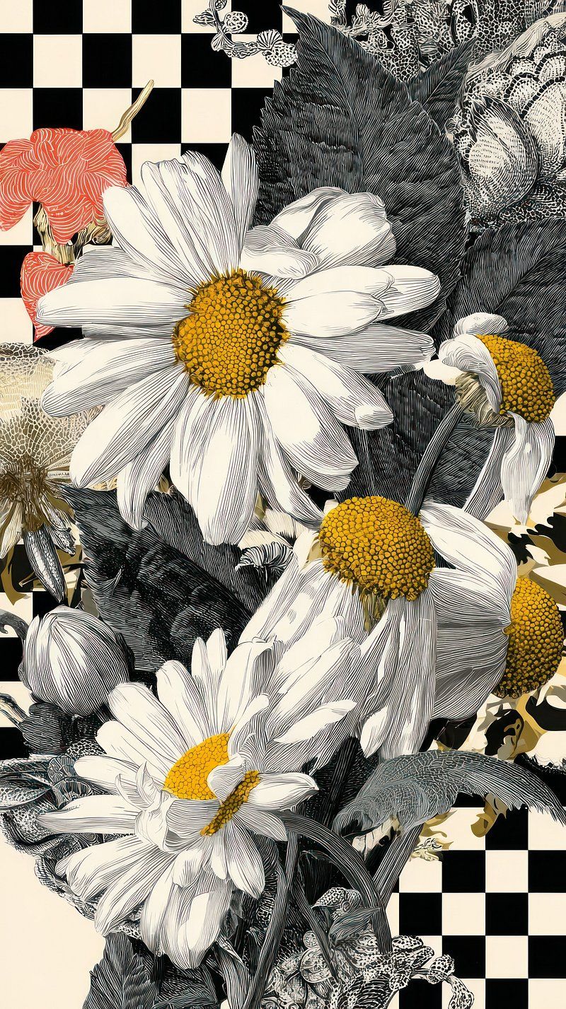 800x1427 Blooming White Daisy Flower Wallpaper Floral Image Wallpaper