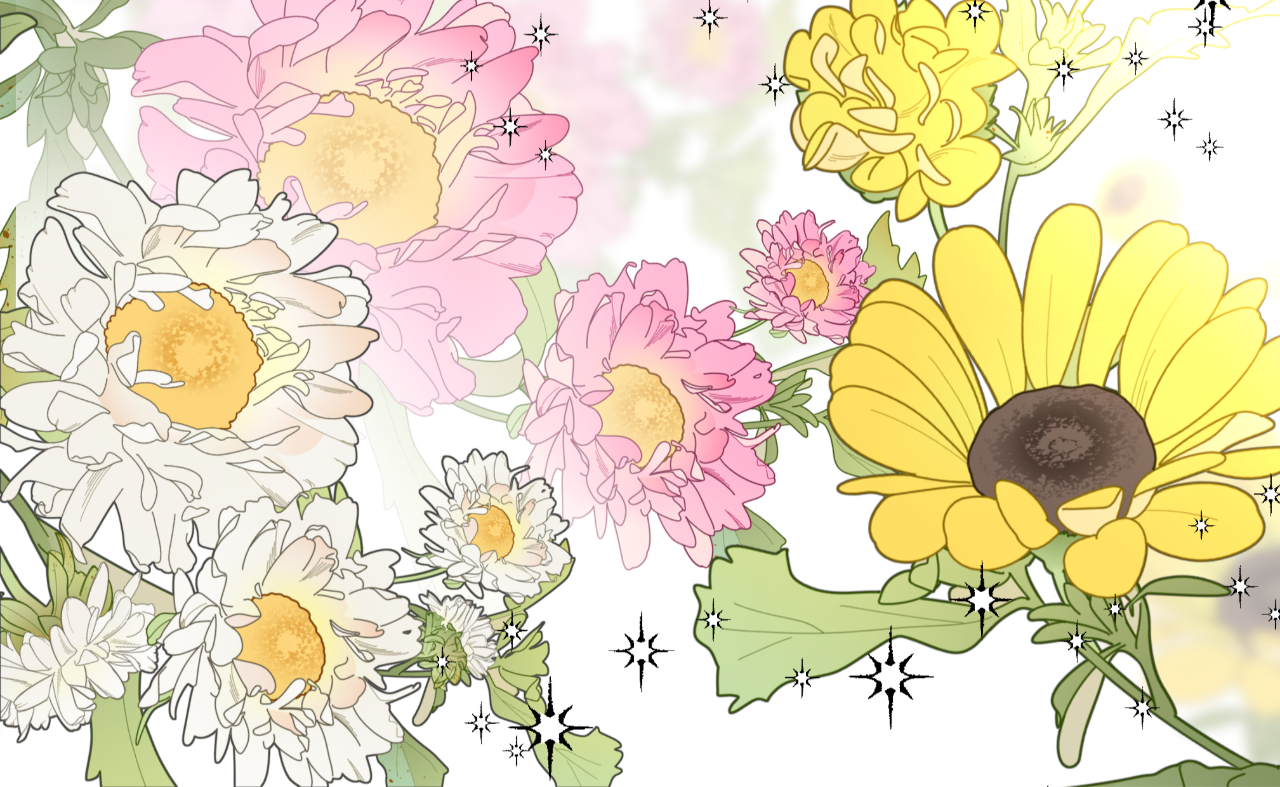 1280x787 Soft and Cute Flower Brush