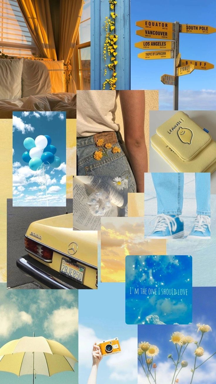 736x1308 Yellow and blue aesthetic