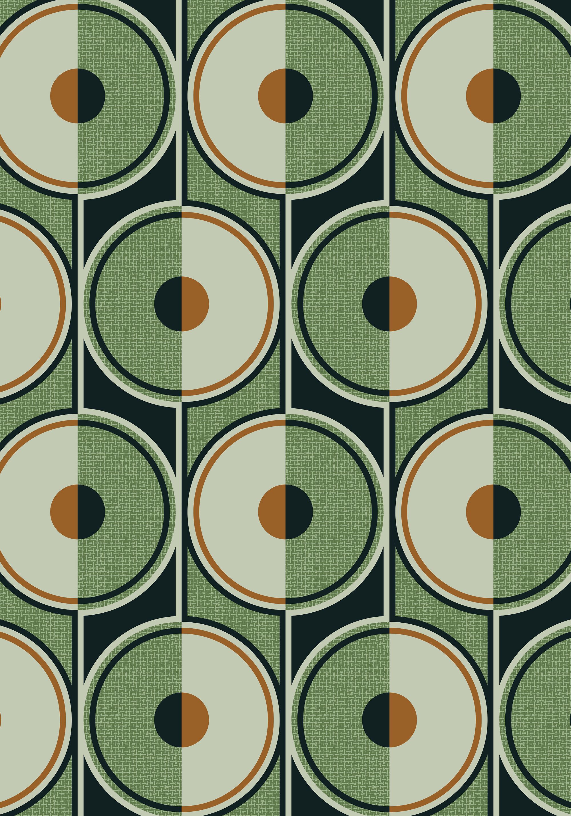 2000x2857 Alexandra Weiseírculos divididos Mid Century Póster
