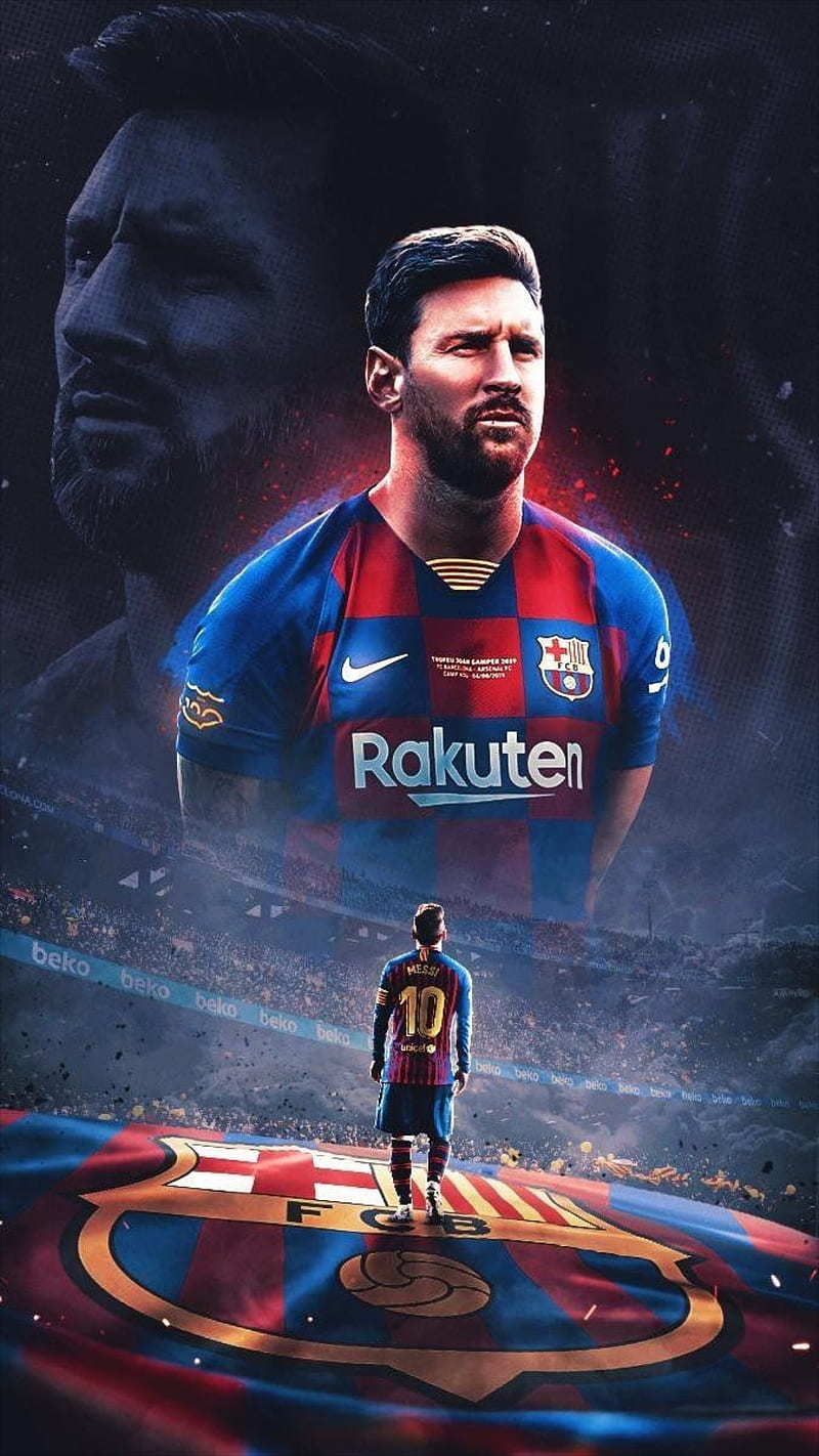 800x1422 Messi, 3D, argentine, barcelona, football player, soccer, spain, HD phone wallpaper
