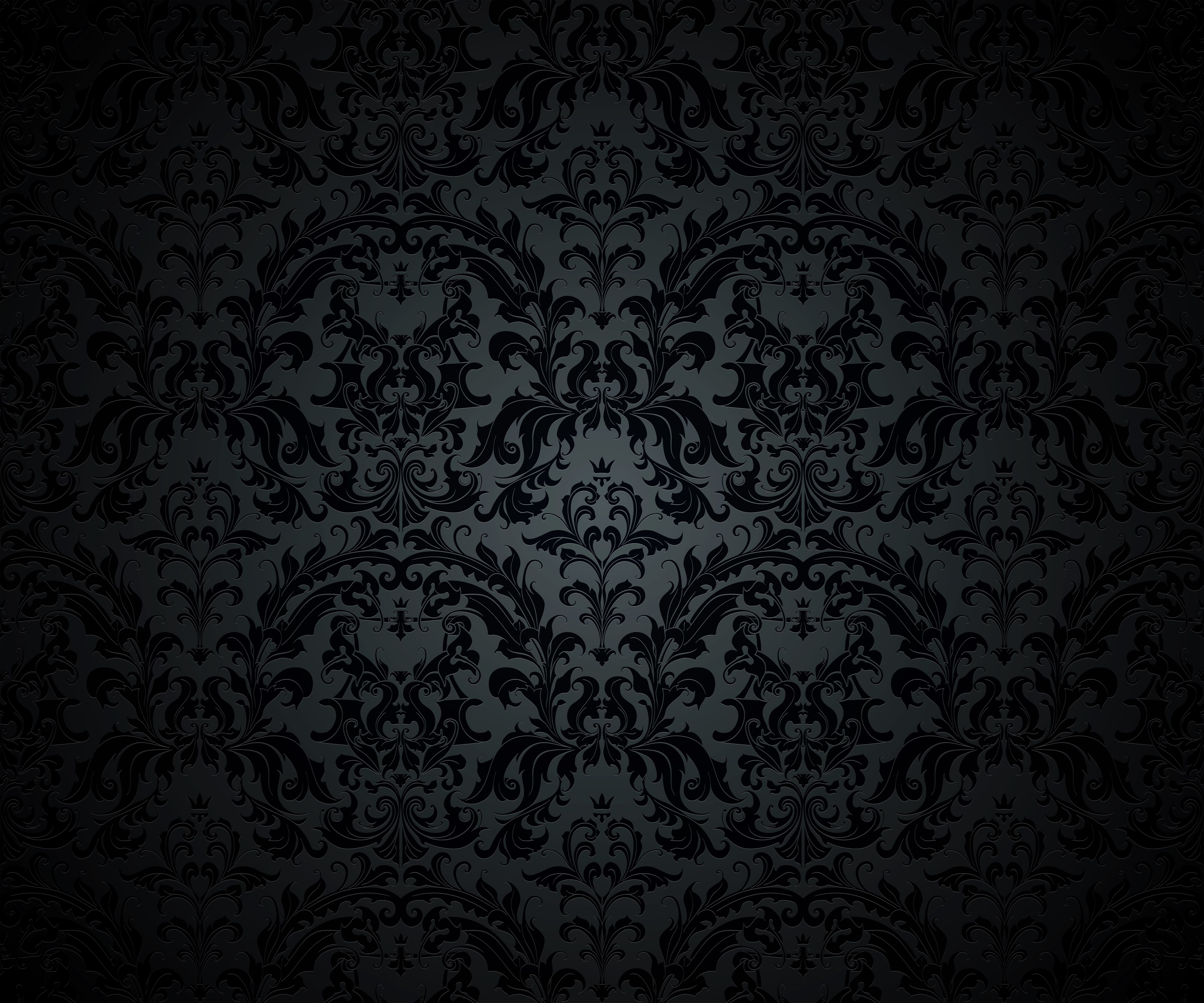 6000x5000 Wallpaper retro, pattern, vector, dark, black, ornament, vintage, texture for mobile and desktop, section текстуры, resolution 6000x5000