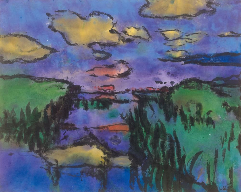 1000x798 EMIL NOLDE Around the lake of Ruttebüll. Circa 1920