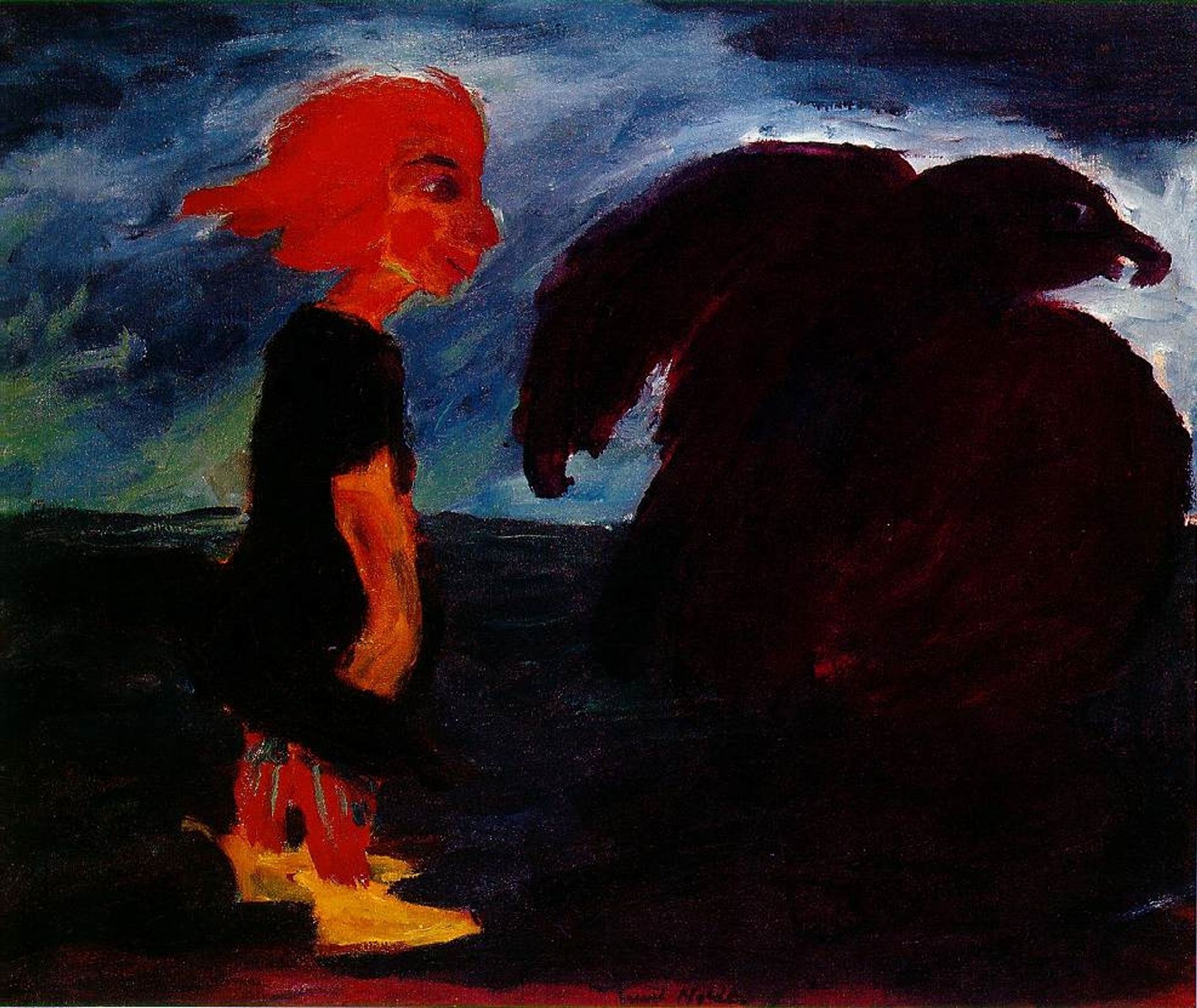 1920x1617 Child and Large Bird Nolde