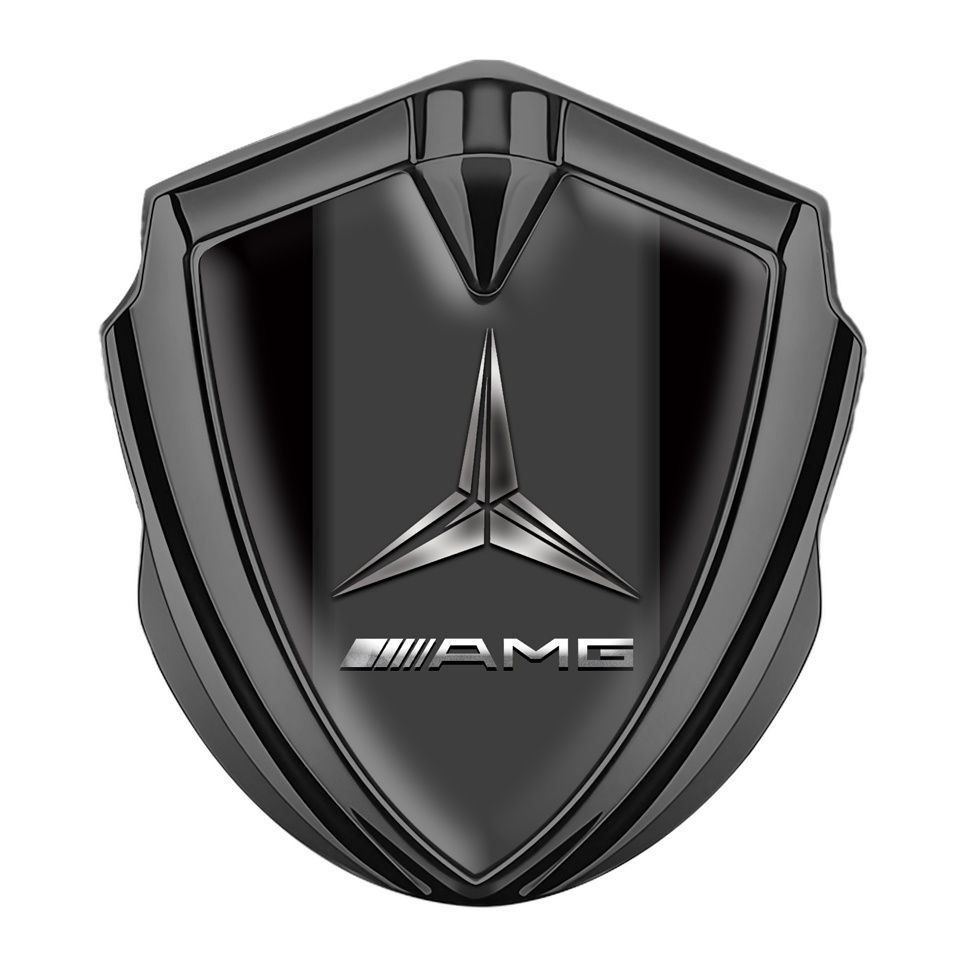 960x960 Mercedes AMG Trunk Metal Emblem Badge Graphite Black Base Metallic Symbol