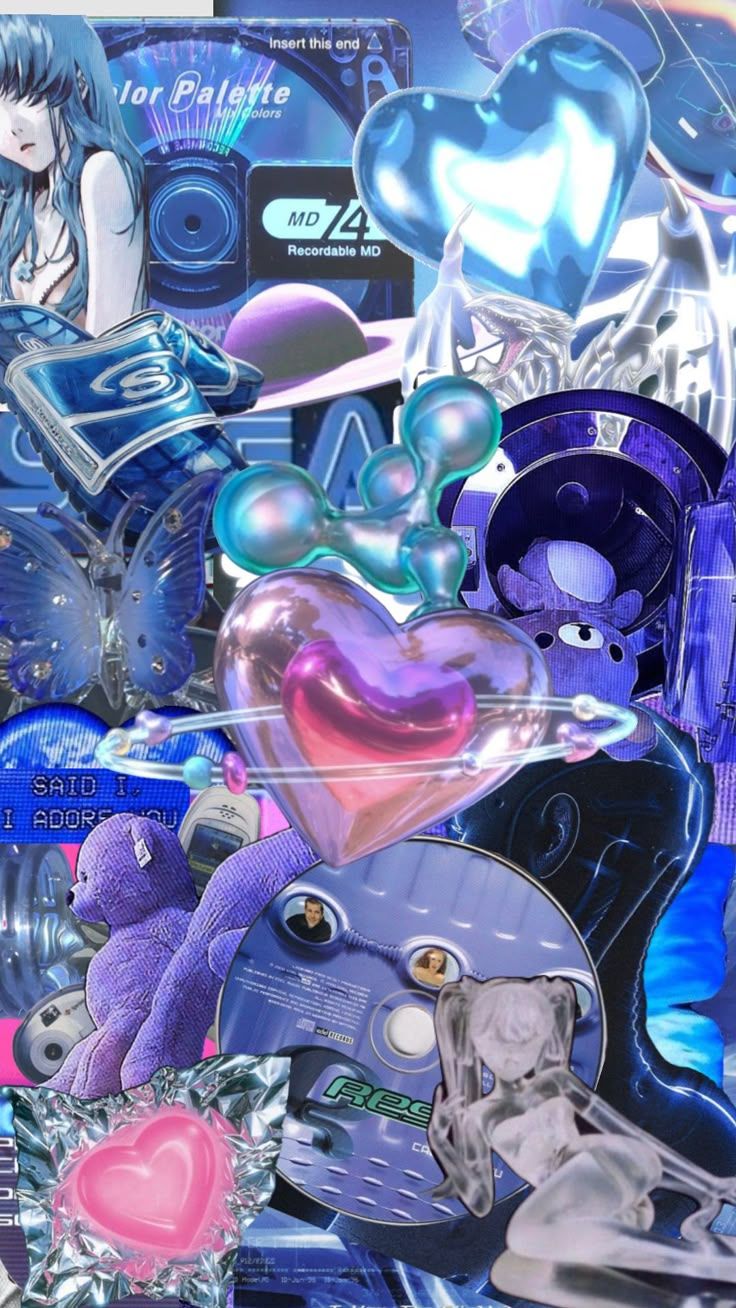 736x1308 Shuffles. Blue y2k wallpaper aesthetic, Cybercore y2k wallpaper, Y2k jellyfish wallpaper