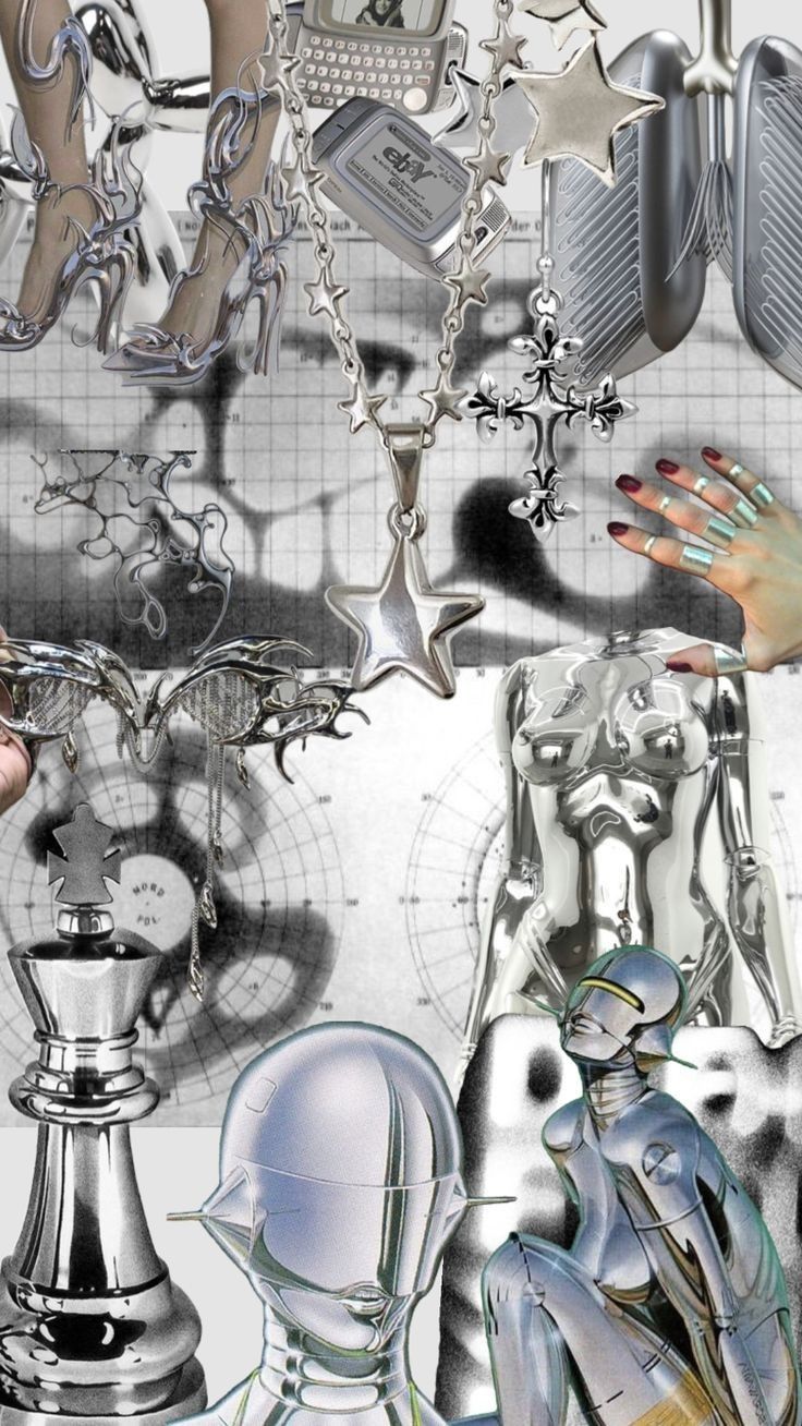 736x1308 Silver y2k aesthetic wallpaper. White cybercore wallpaper iphone, Futurism, Futuristic aesthetic