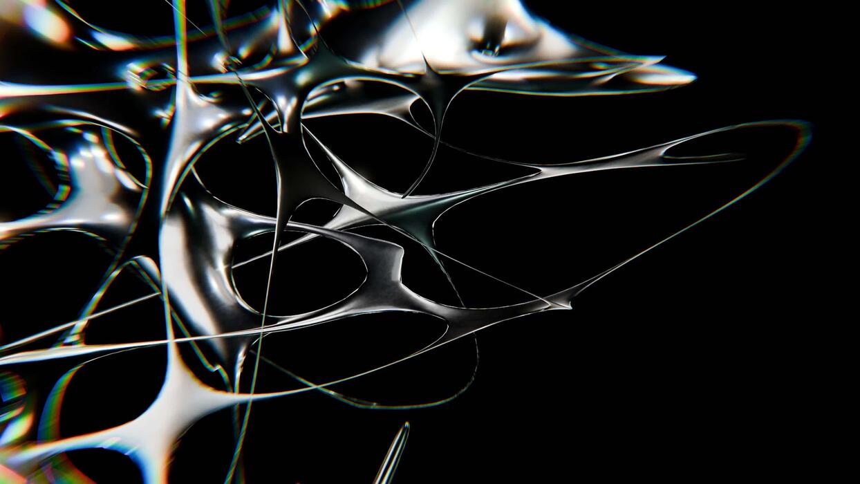 1244x700 looping Design of Conceptual chrometype futuristic y2k looping design element Background
