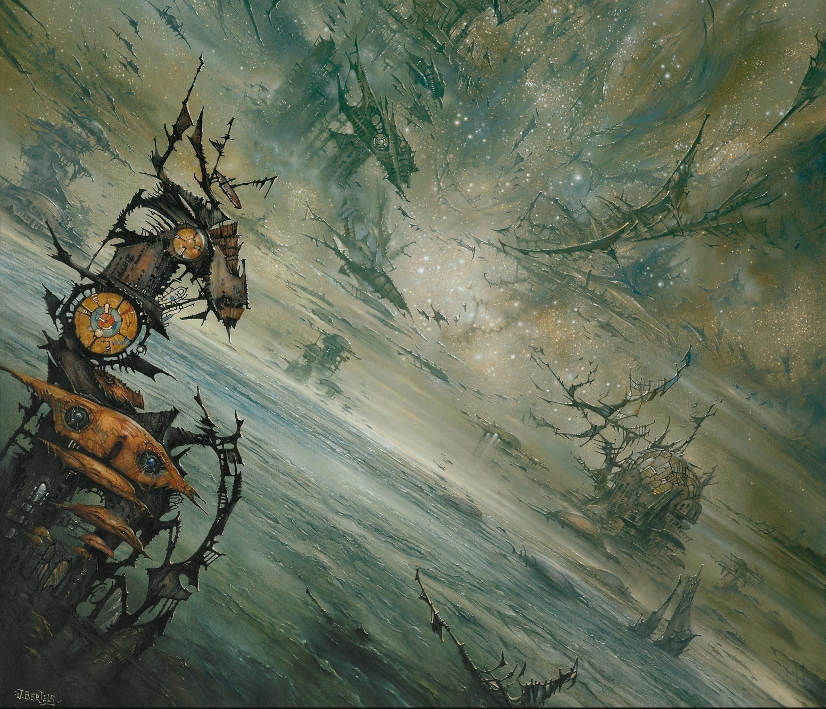 1654x1420 Found the 01011001 album cover artwork in high quality!! The artist behind this and other Ayreon album covers is Jef Bertels