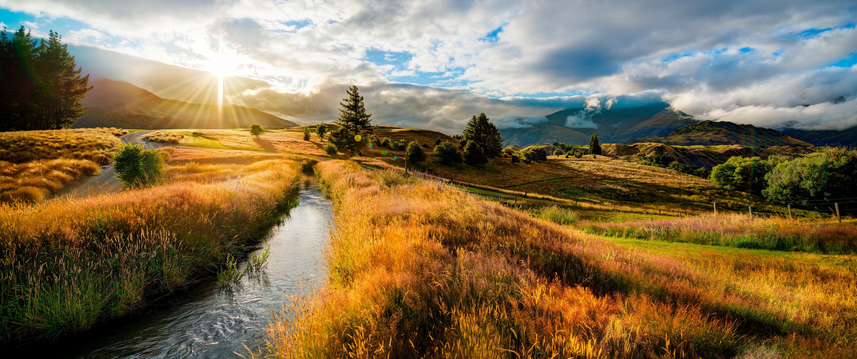3440x1440 Grass Hill Sunset Summer Field UltraWide Quad HD 1440P , HD 4k Wallpaper, Image, Background, Photos and Picture