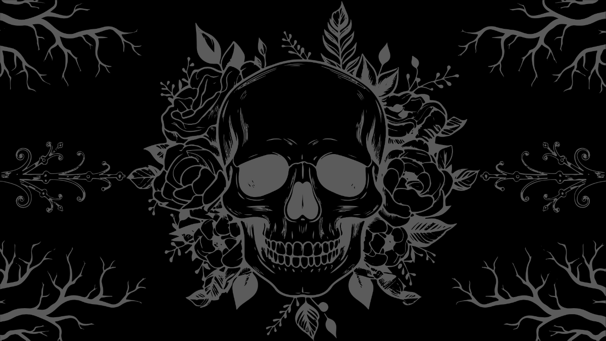 1200x675 Free Black Gothic Background Template to Edit Online