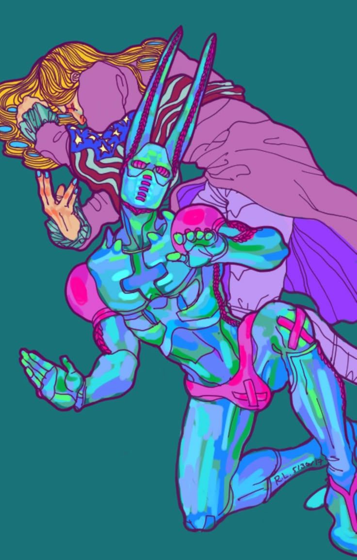 736x1156 Funny valentine wallpaper jojo. Anasui and diver down, Steely dan jojo fanart, Character art