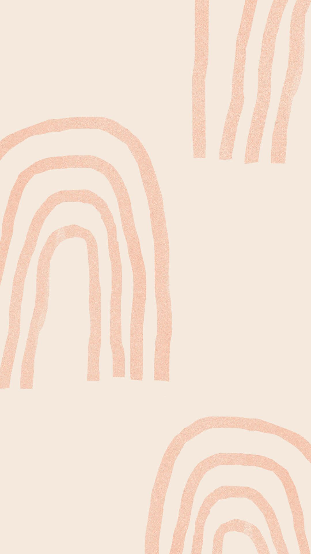 1080x1920 Download A Pink And Beige Wallpaper With Rainbows