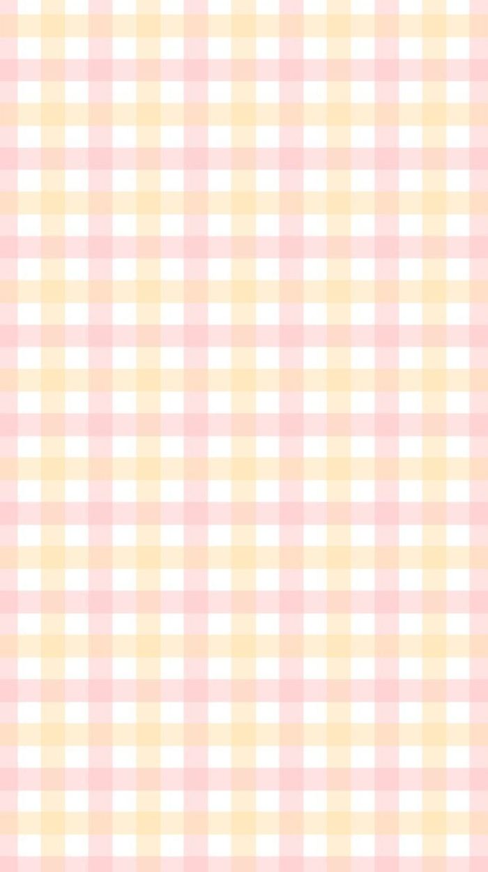 700x1250 Pastel Pink and Yellow Gingham Summer Aesthetic Wallpaper