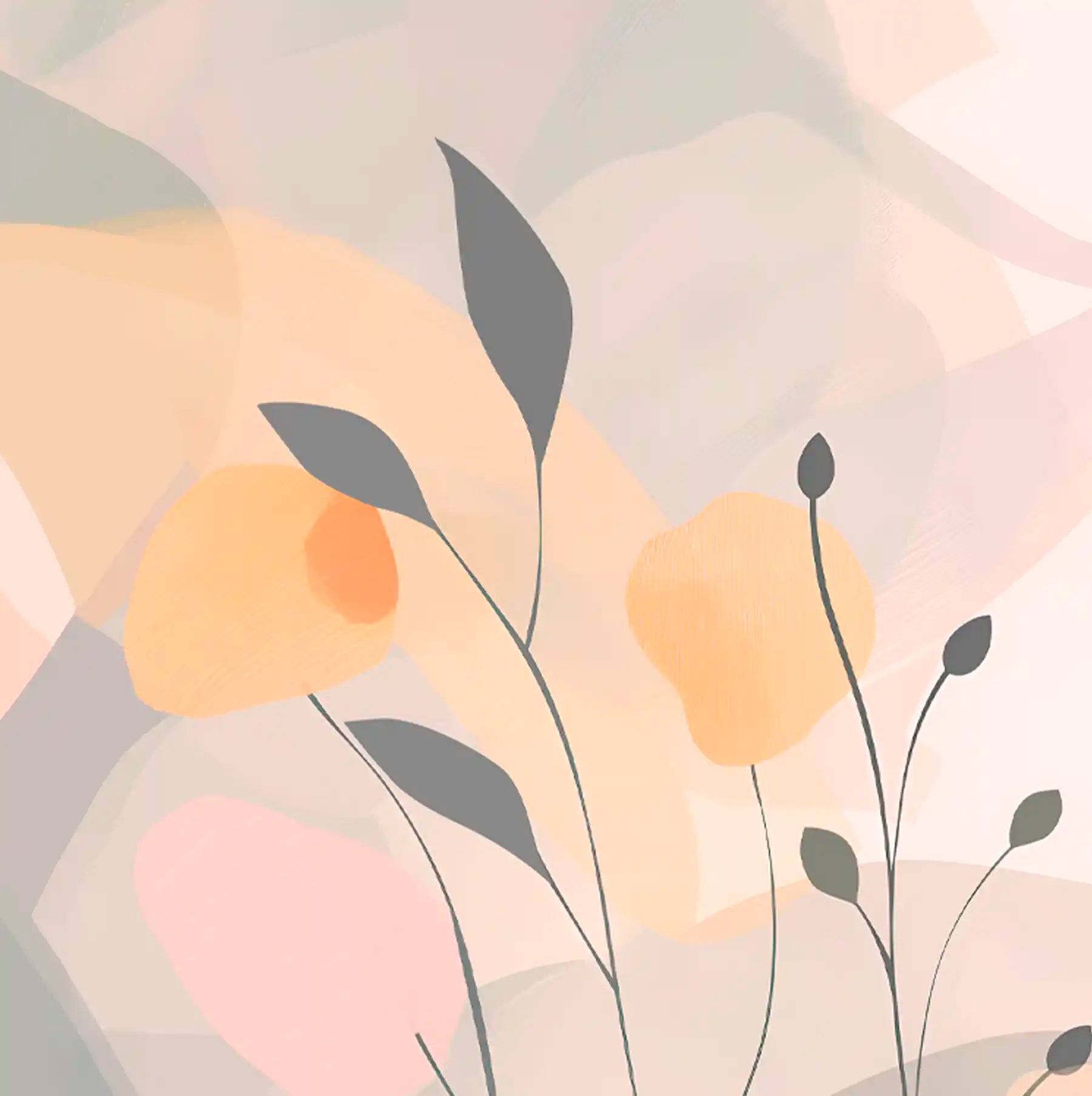 1800x1807 Pastel Paradise Abstract Wallpaper, Pink. Life n Colors