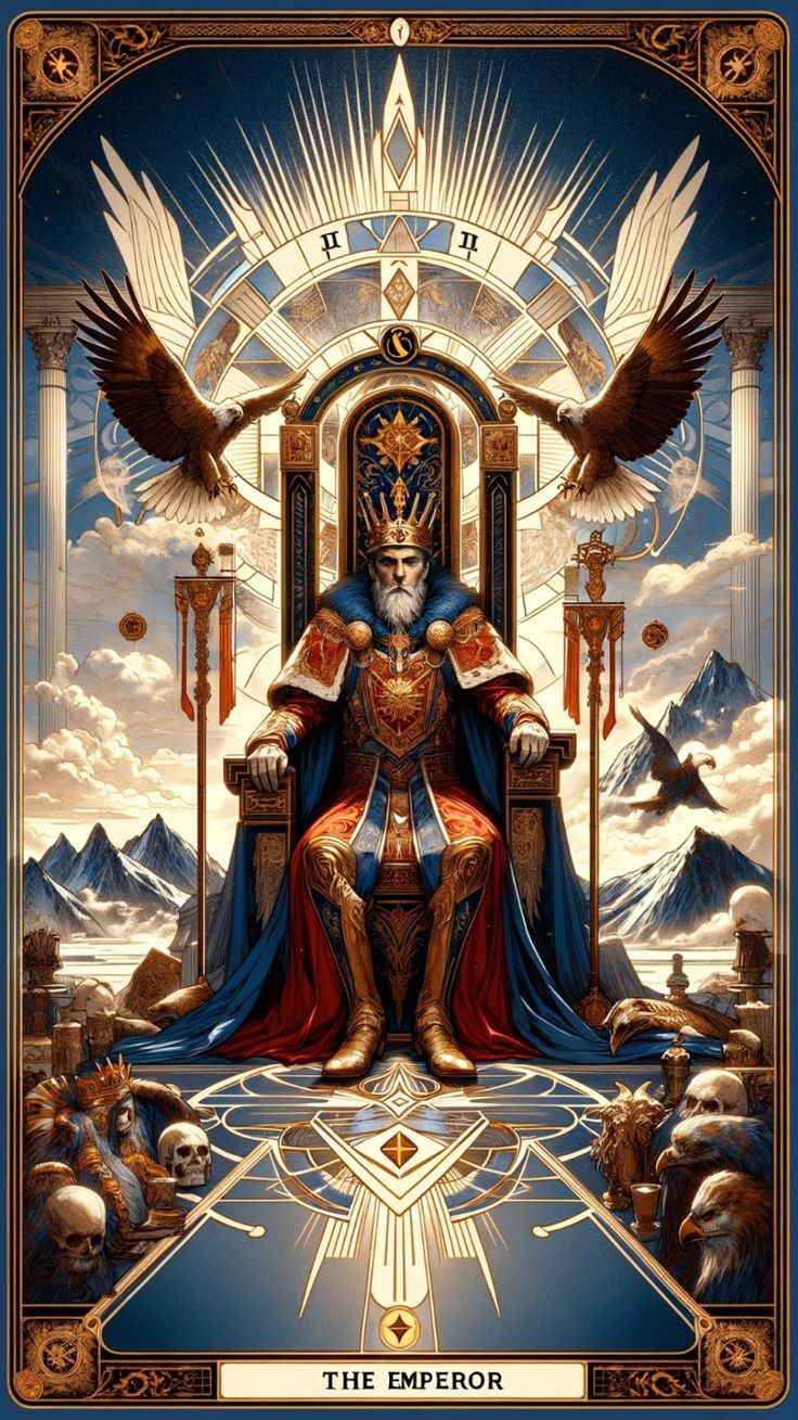736x1309 The Emperor Tarot Card Phone Wallpaper