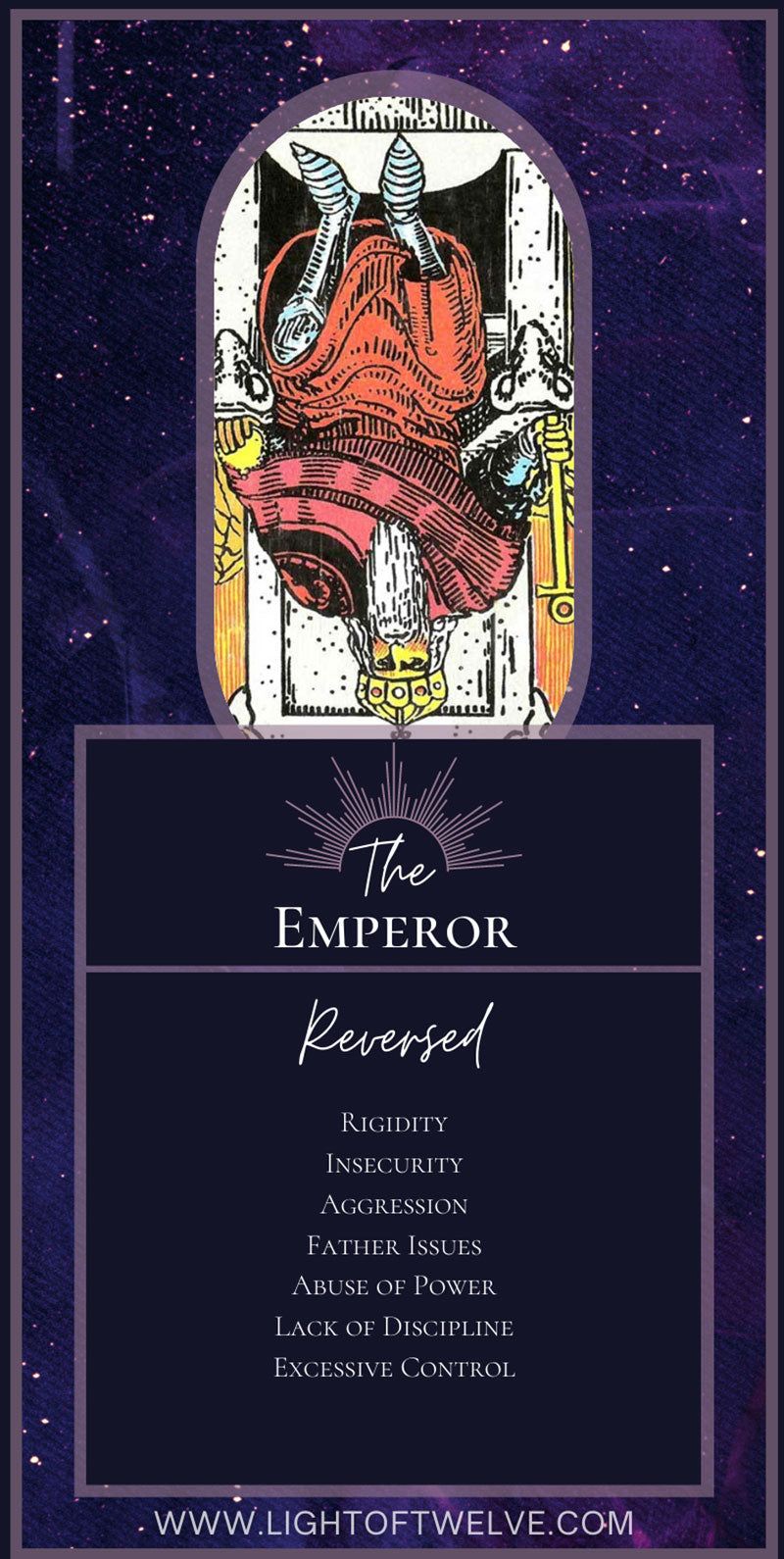 800x1590 The Emperor Tarot Card Meaning. Major Arcana. Light of Twelve