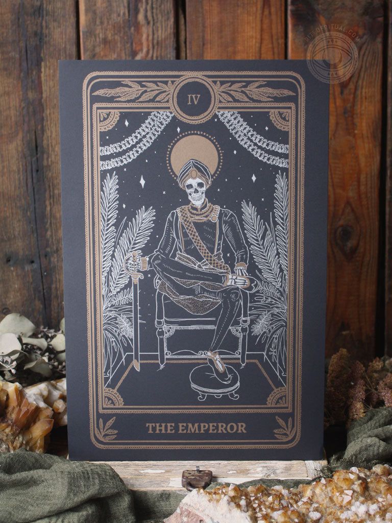 768x1024 Marigold Tarot Print Emperor of Ritual