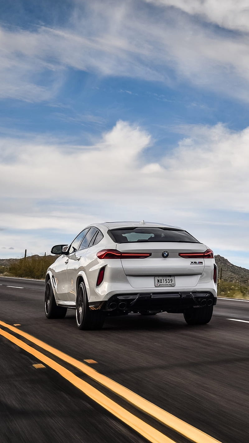 800x1422 BMW X6 M, luxury, m power, vehicle, white, x6 m, HD phone wallpaper