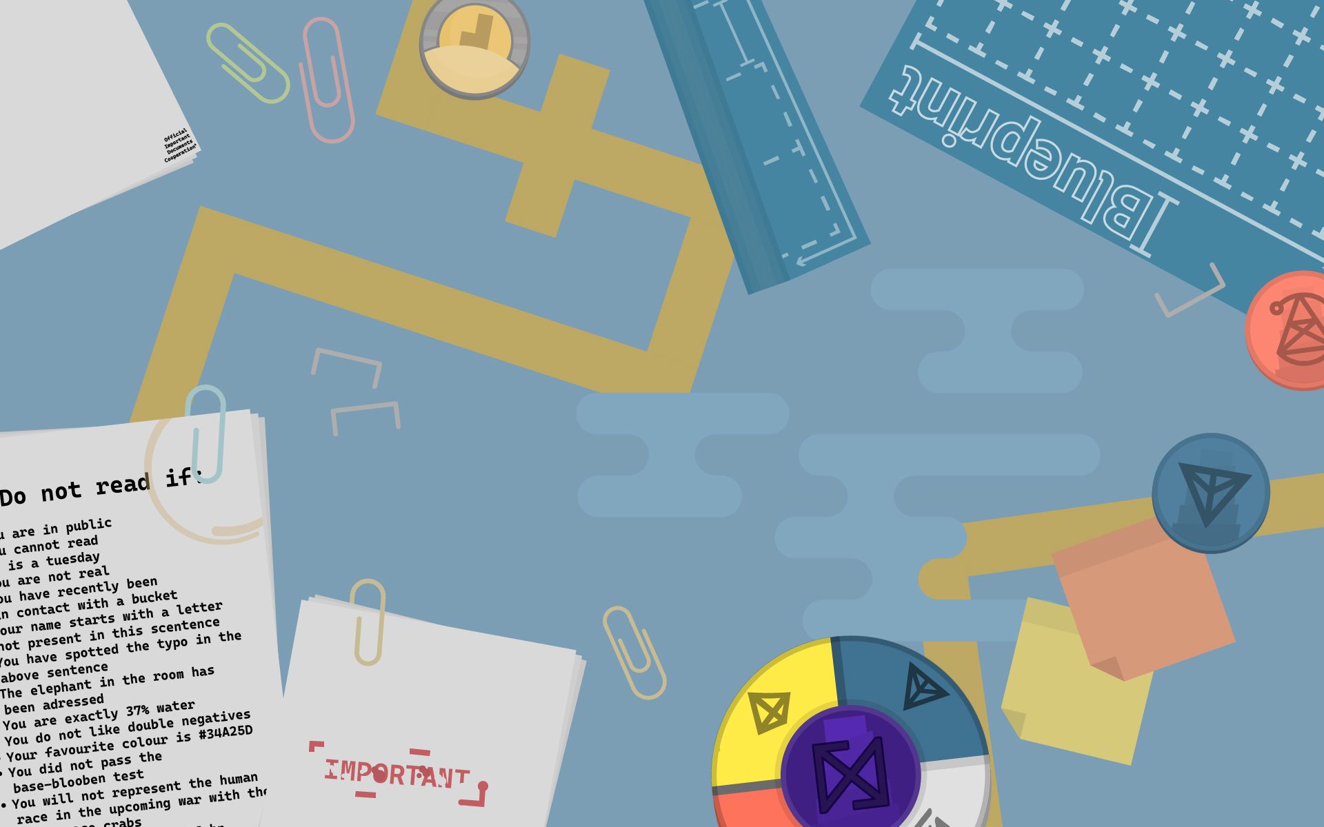 1920x1200 Made some Chants of Sennaar references for my desktop background(s)!