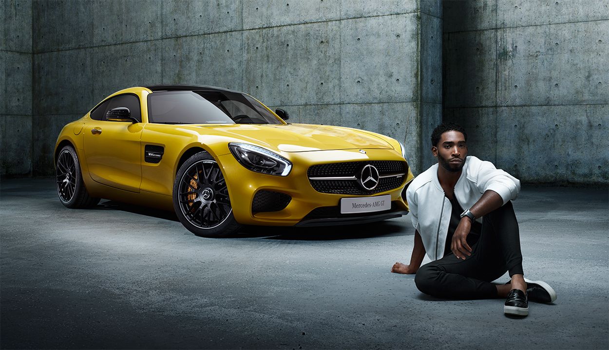 1250x719 GQ UK: TINIE TEMPAH AND THE MERCEDES AMG GT (4). Image - Behance