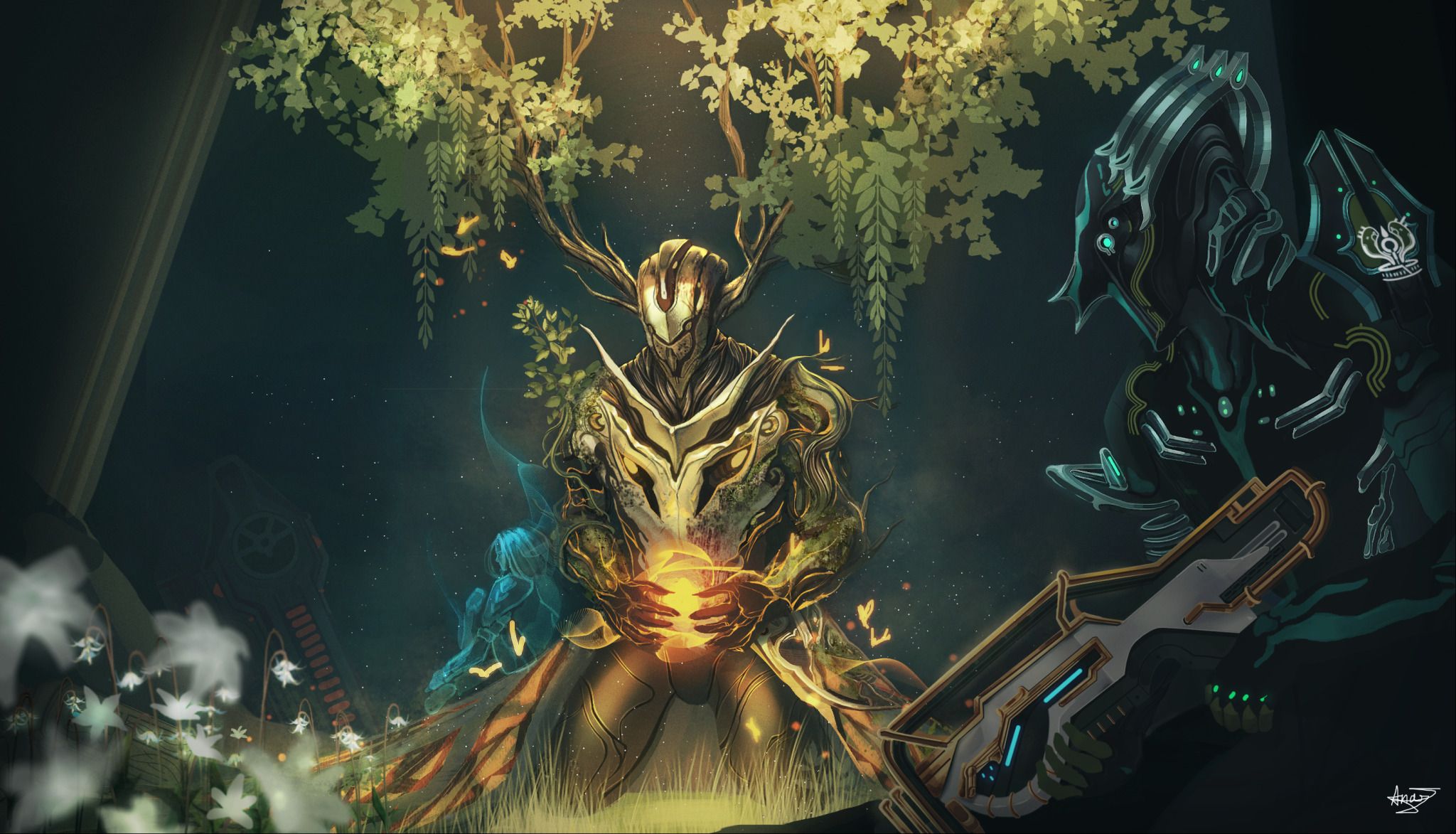 2048x1173 Warframe. Saryn Prime Access