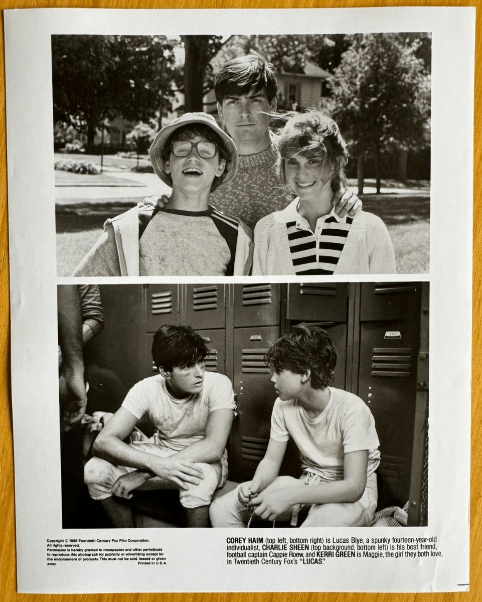 961x1200 Lucas 1986 Charlie Sheen Corey Haim Kerri Green Original Studio Photo