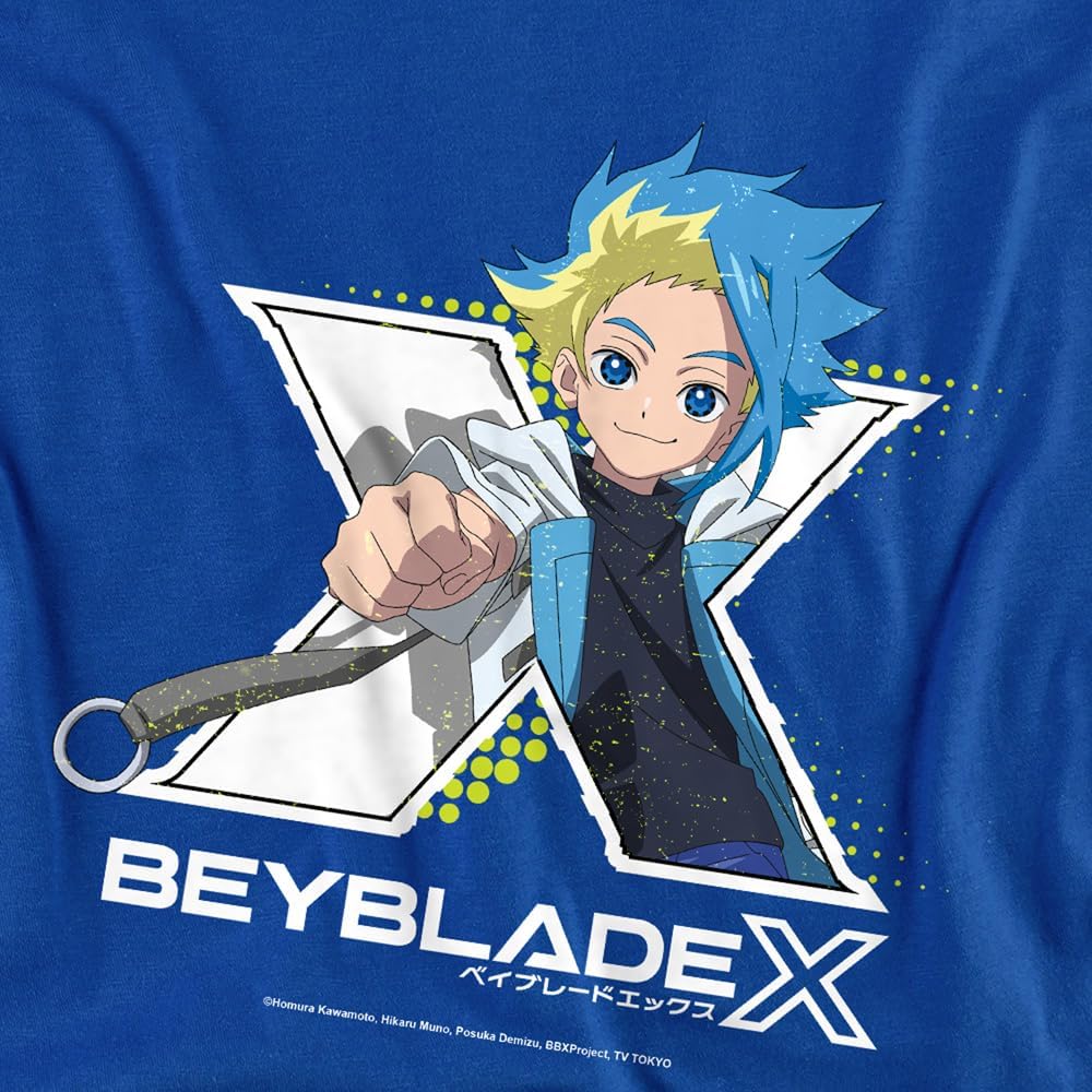 1000x1000 Popfunk Beyblade X Jaxon Cross Logo Women's T Shirt, Royal, Small : Clothing, Shoes & Jewelry