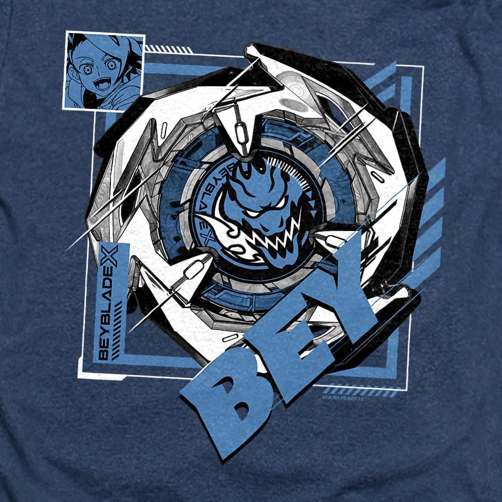 1000x1000 Popfunk Beyblade X Jaxon Cross Sword Drain Unisex Adult Heather T Shirt, Navy Heather, Small : Clothing, Shoes & Jewelry