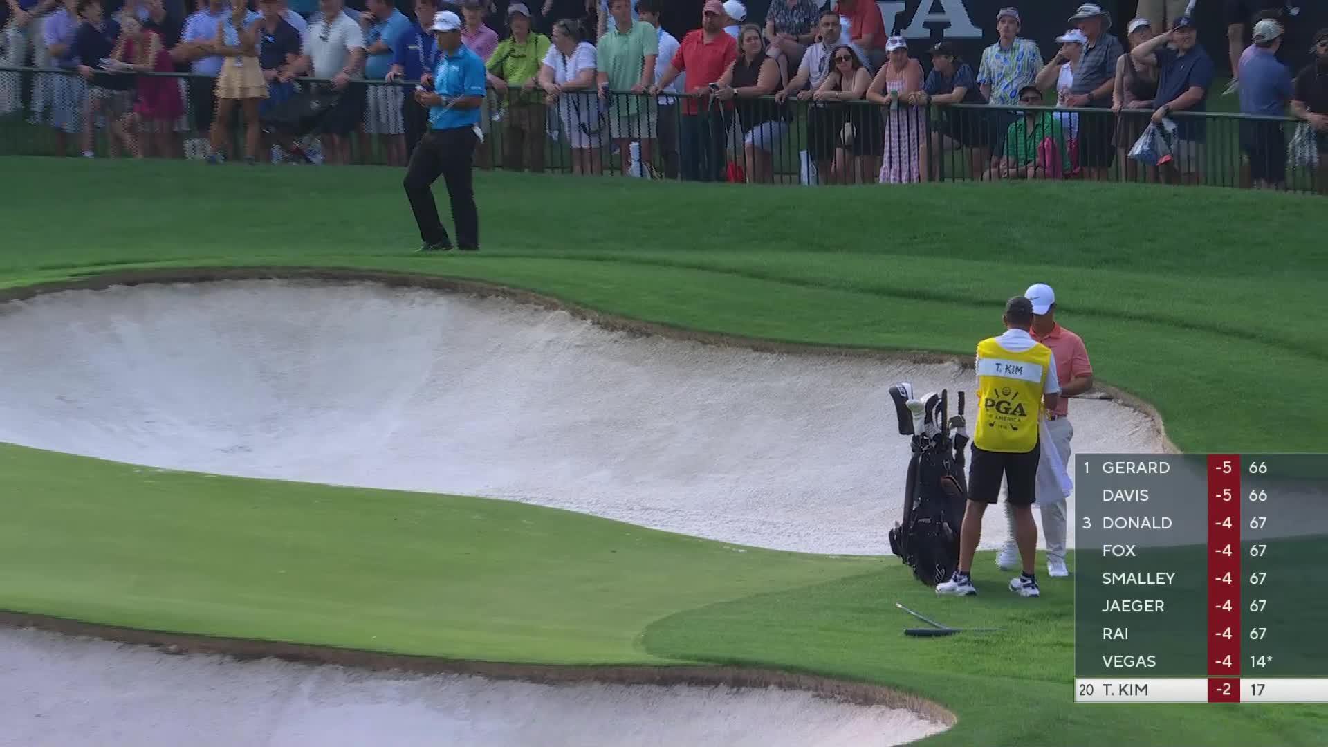 1920x1080 Tom Kim 3rd Shot on No. 18 Hole PGA Championship Round 1