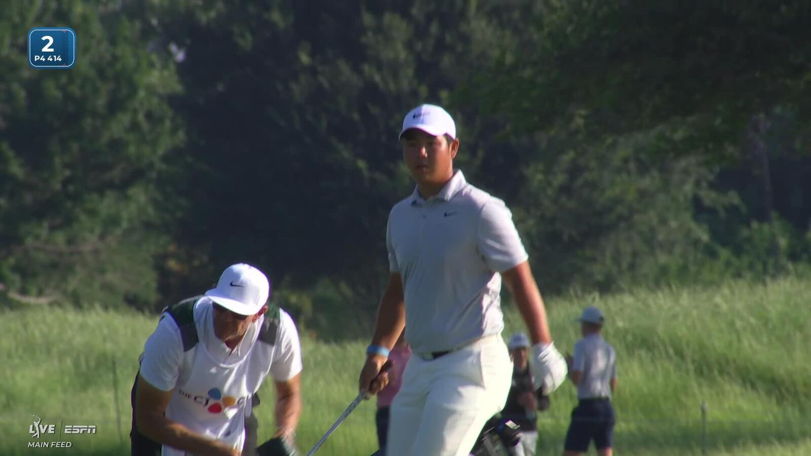 1600x900 Tom Kim Gets Up And Down From 120 Yards For Birdie On No. 2 At THE CJ CUP