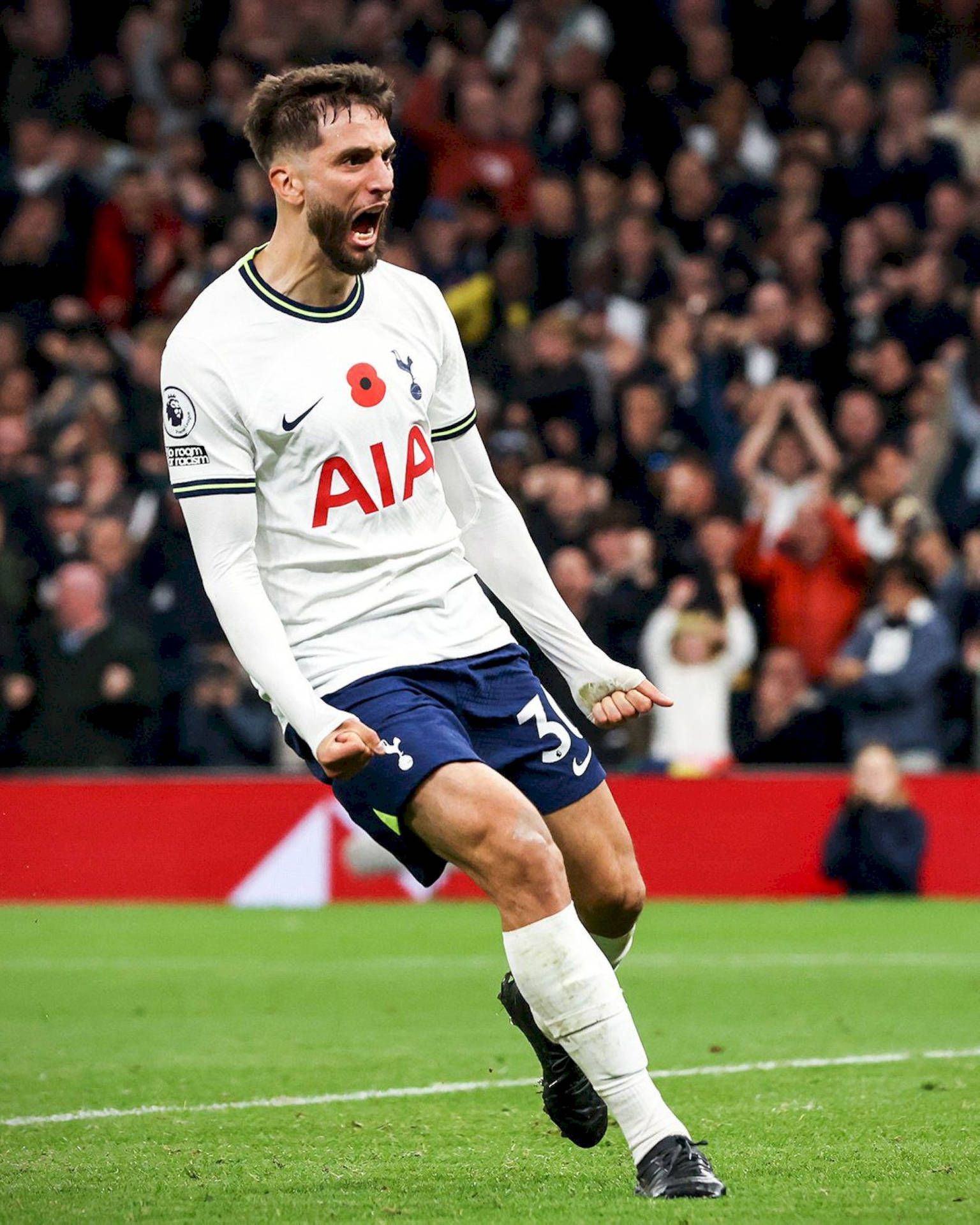 1536x1920 Download Yelling Rodrigo Bentancur For Tottenham Hotspur Wallpaper