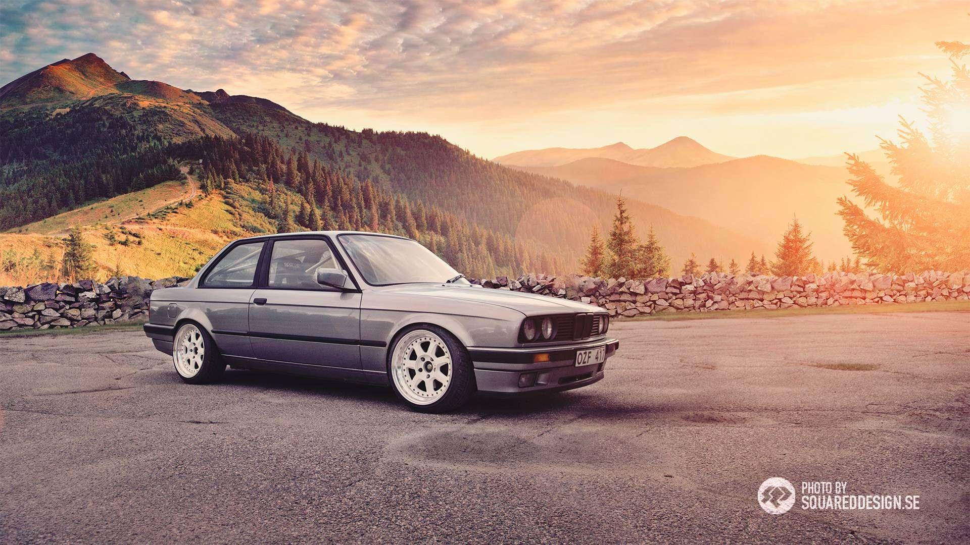 1920x1080 landscapes, white, gray, BMW E30 wallpaper