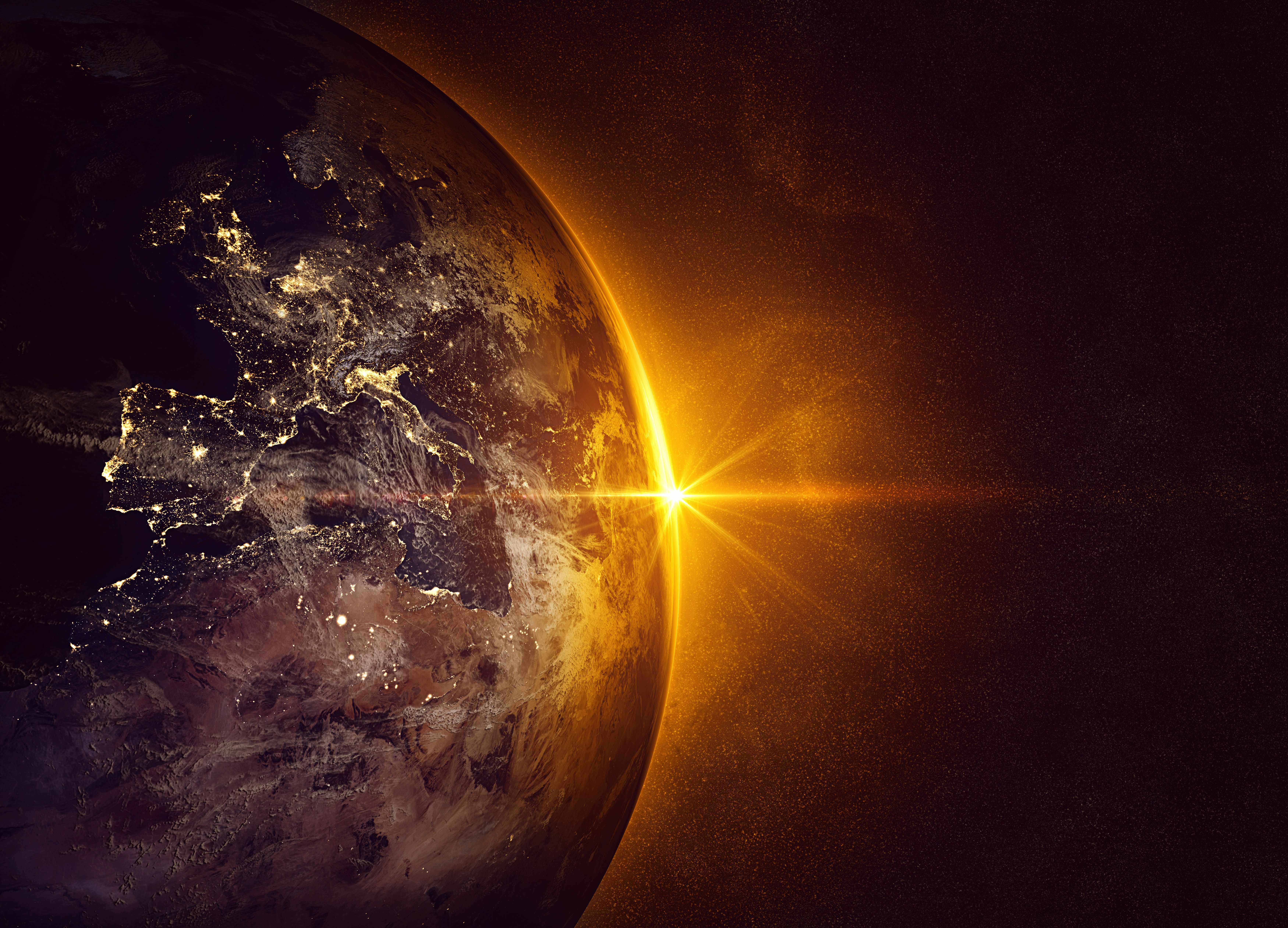 7000x5042 Wallpaper Europe, sun, planet earth, Spain for mobile and desktop, section космос, resolution 7000x5042