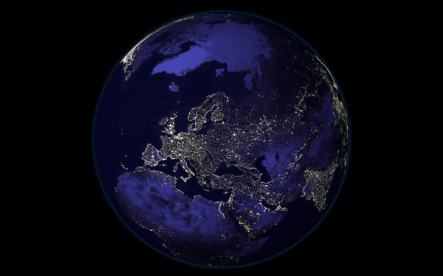 1440x900 Desktop wallpaper: Europe, Earth, From Space 4K free download for PC. 1513008