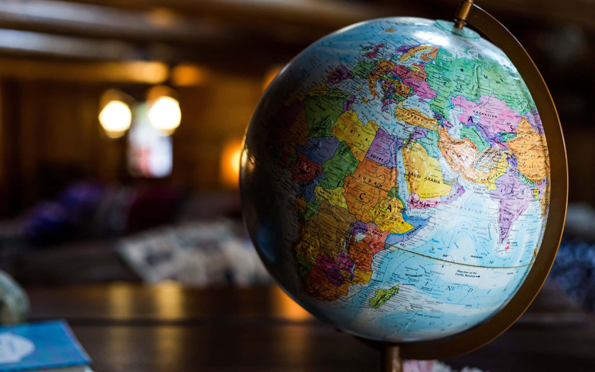 1920x1200 Download Earth's Globe Map Model Wallpaper