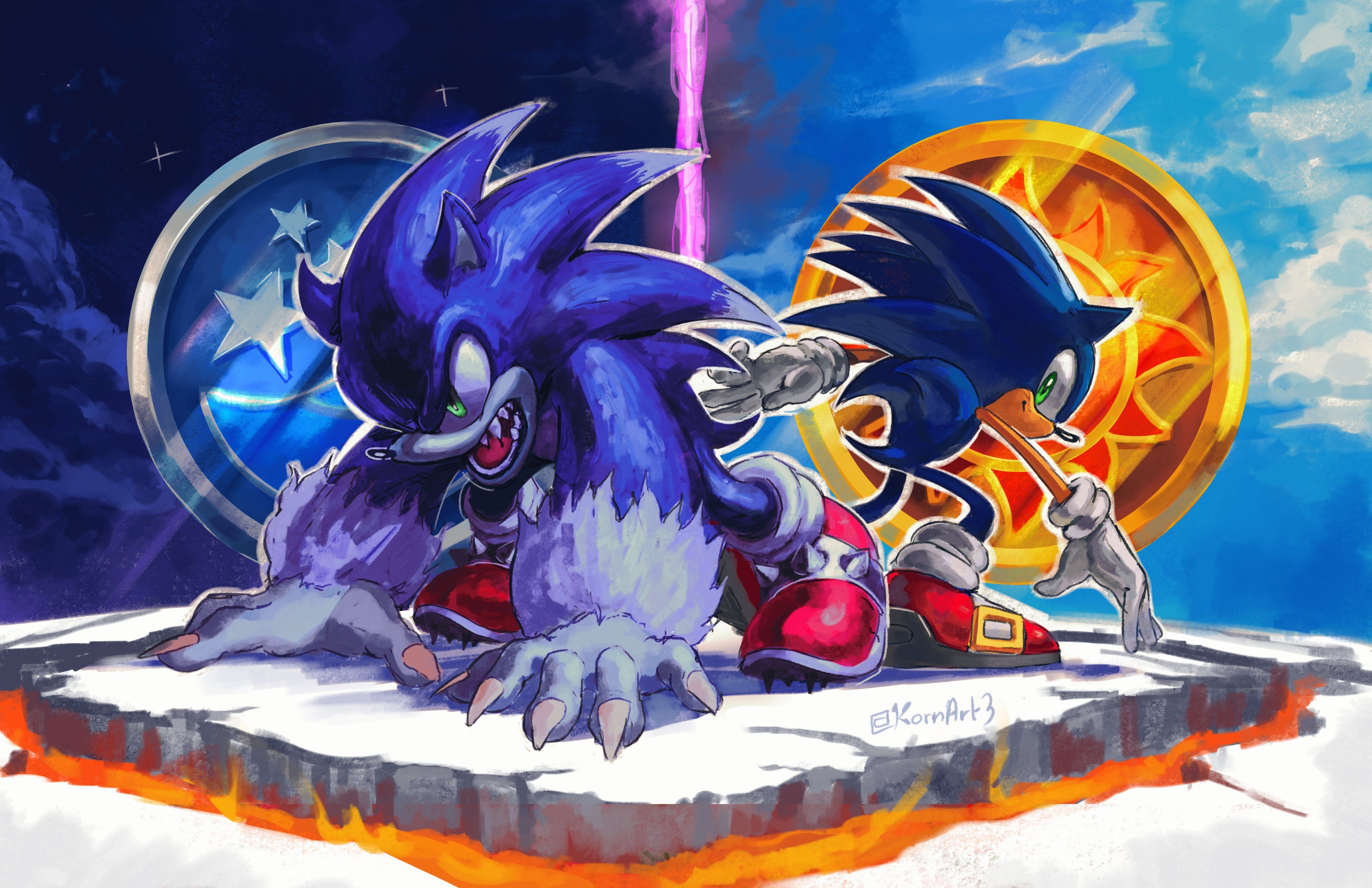 4096x2650 Sonic the Werehog, Fanart Anime Image Board