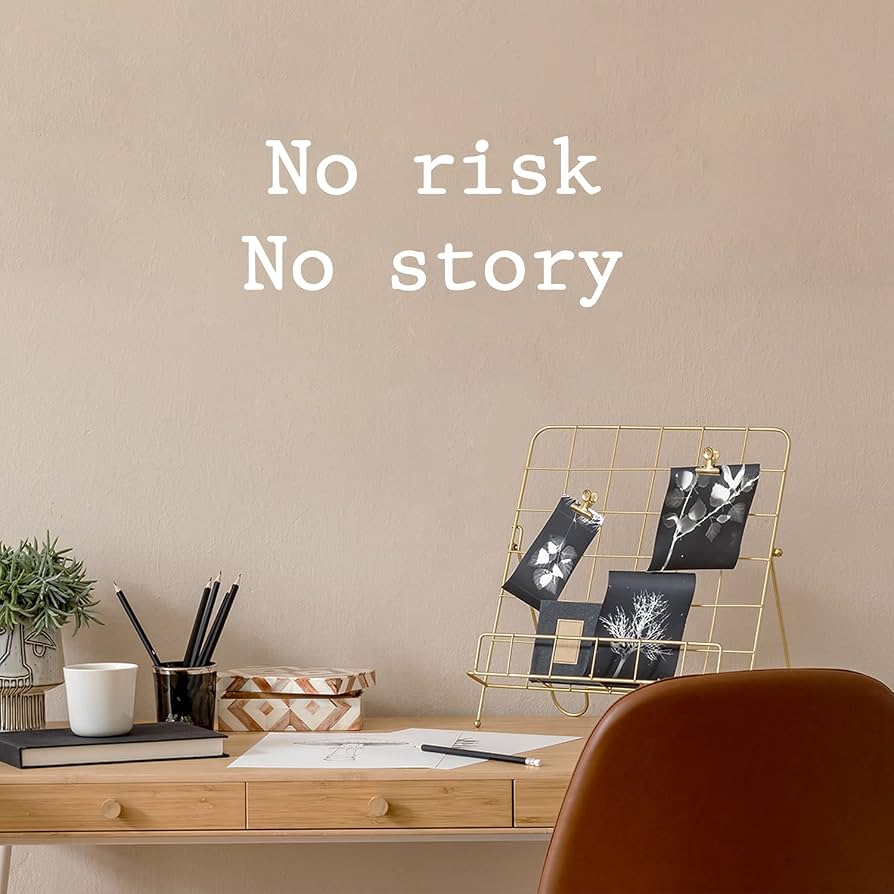 894x894 Vinyl Wall Art Decal Risk No Story x 20 Cool Motivational Fun Positive Vibes Quote Sticker for Home Living Room Office Business Coffee Shop School