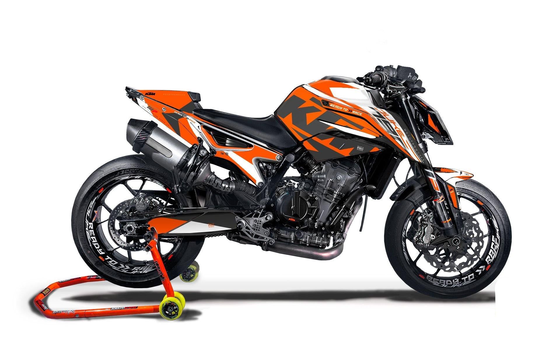 1920x1200 KTM 790 Duke GRAPHICS (White Orange)