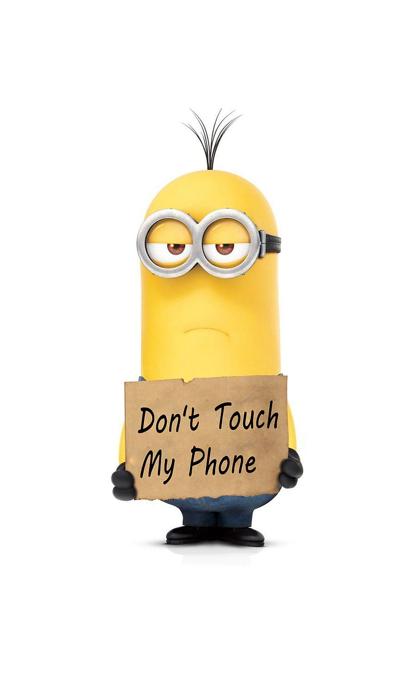800x1314 Minion dont touch, dont touch, lock, lock screen, saying, HD phone wallpaper