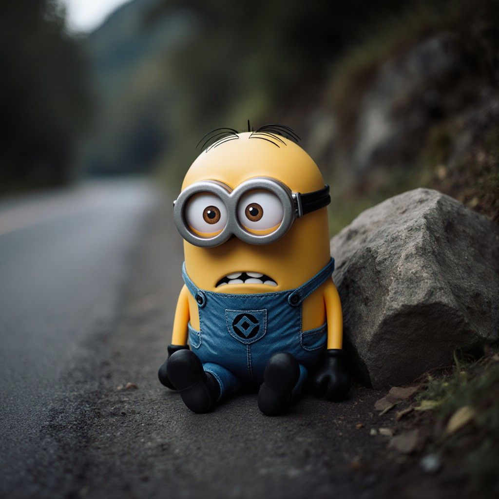 1024x1024 Sad Minion Cinematic Style. Stable Diffusion Online