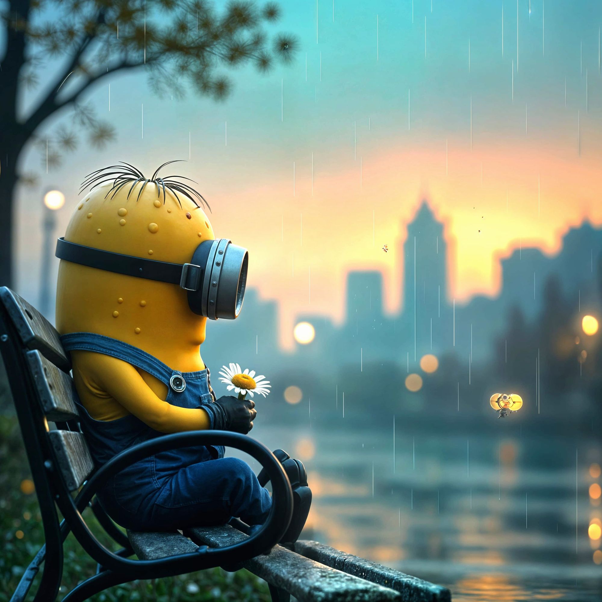 2000x2000 Minion's Twilight Sadness: Animated Still Life