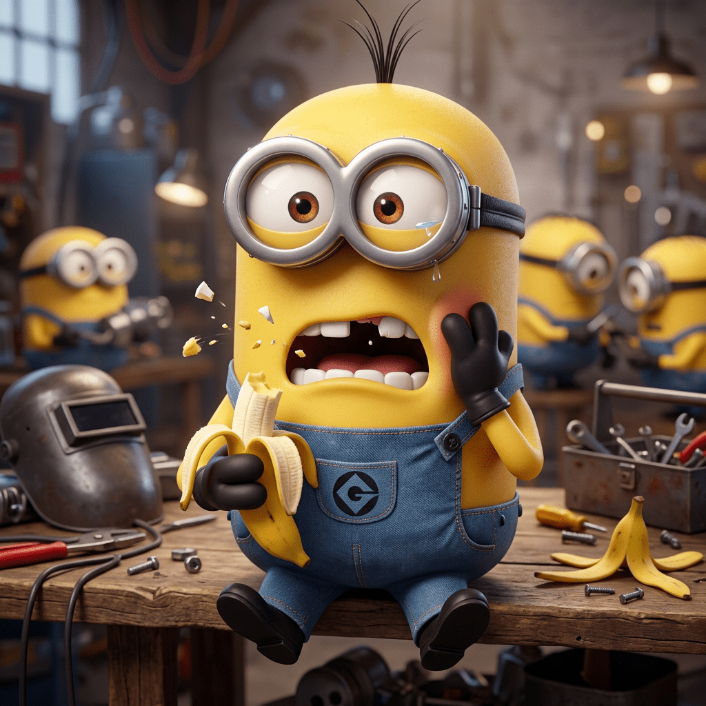 1024x1024 Sad Minion Without Background For Your Projects. AI Art Generator. Easy Peasy.AI