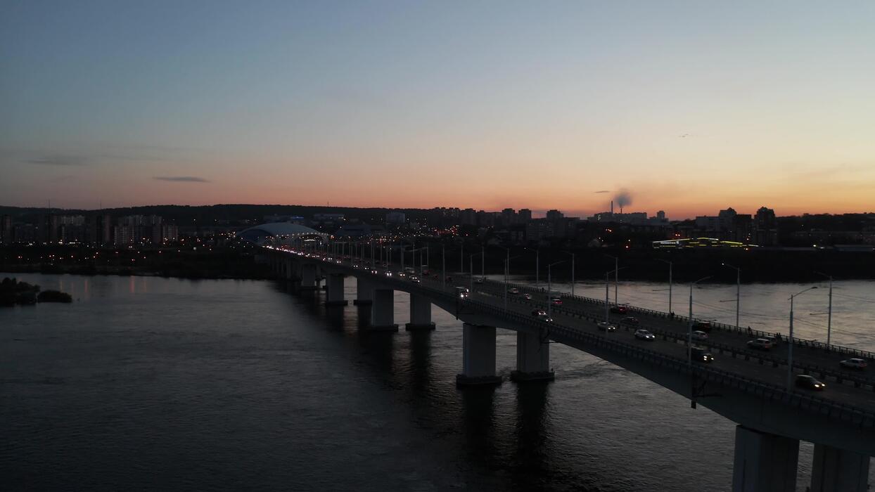 1244x700 Aerial view of the Academic Bridge. Irkutsk, Russia